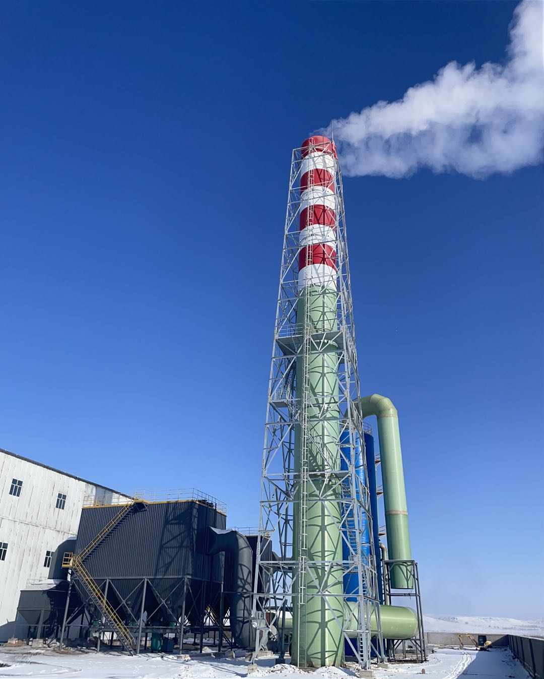 内蒙古热源厂3.8mxH50m烟囱成功案例